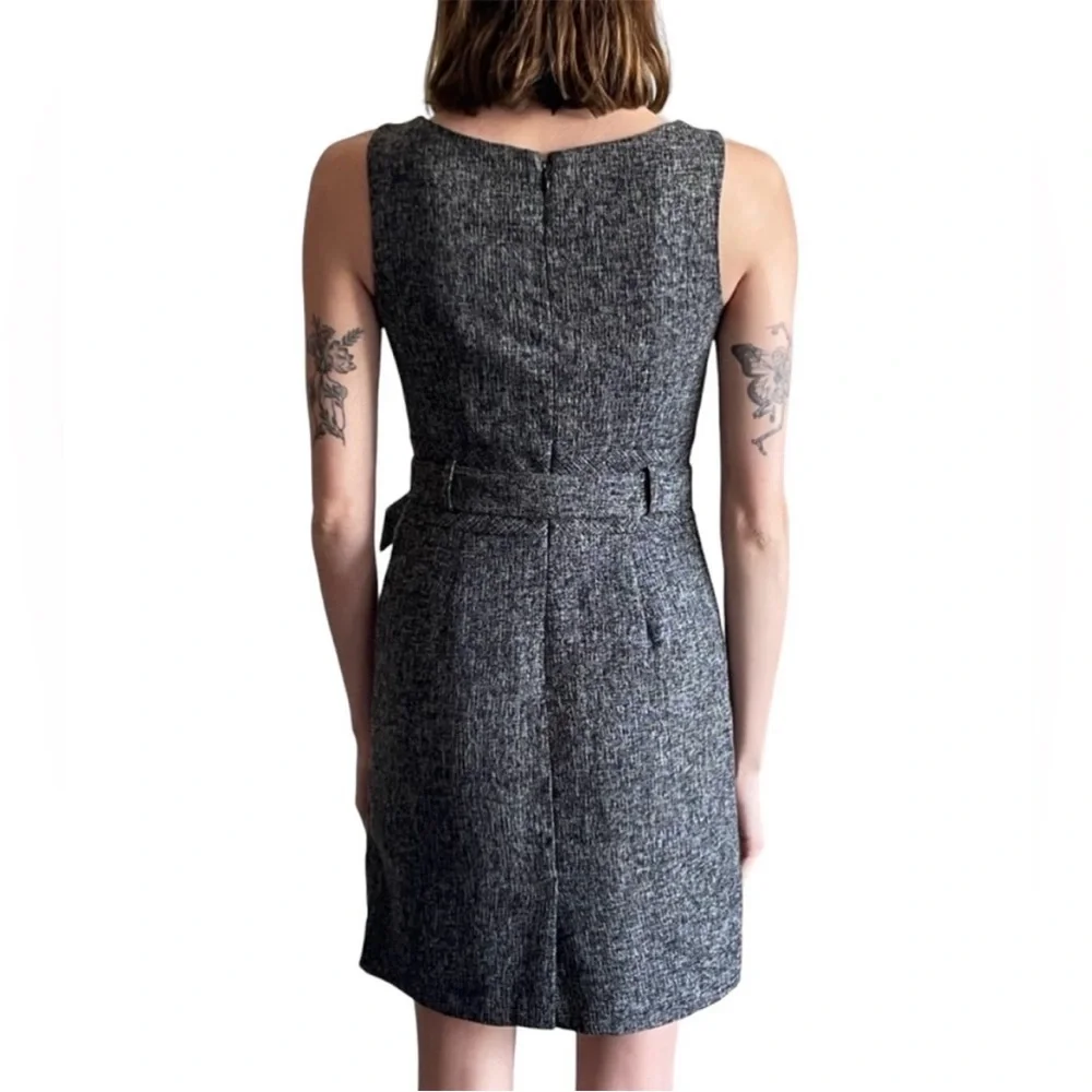 Banana Republic Charcoal Belted Mini Dress Size‎ 12 - Picture 2 of 7